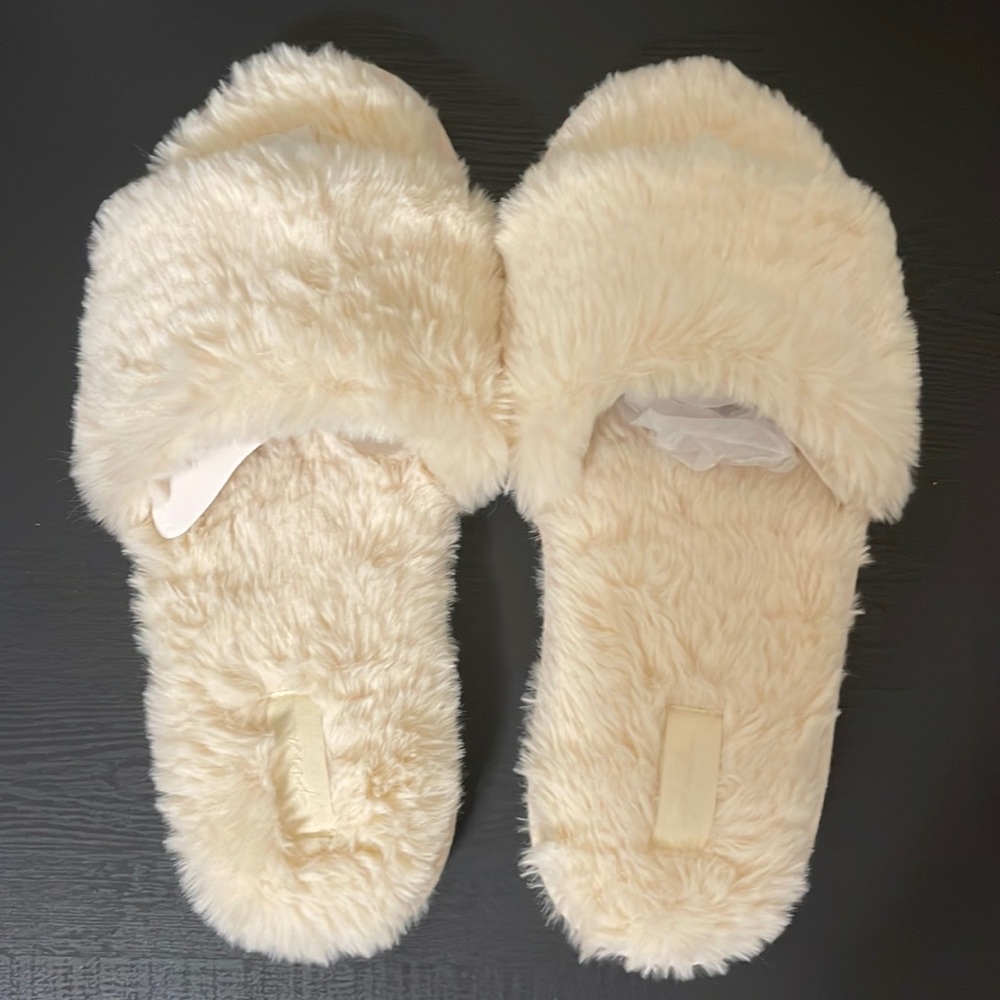 PINK brand fuzzy slippers